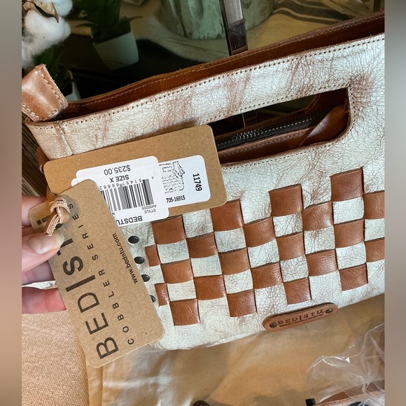 NWT Bed Stu Leather Keiki Crossbody Bag Handbag Nectar Lux Tan Rustic MSRP $235 - Picture 5 of 13